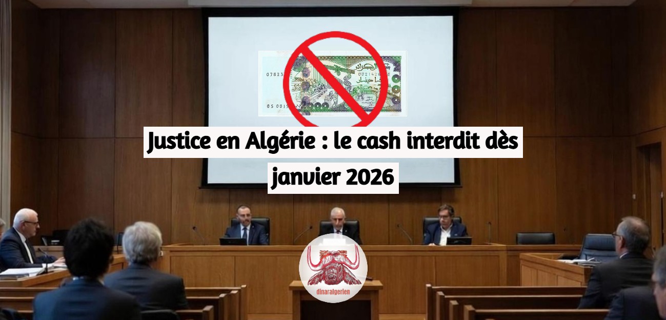 Justice en Algérie : le cash interdit dès janvier 2026