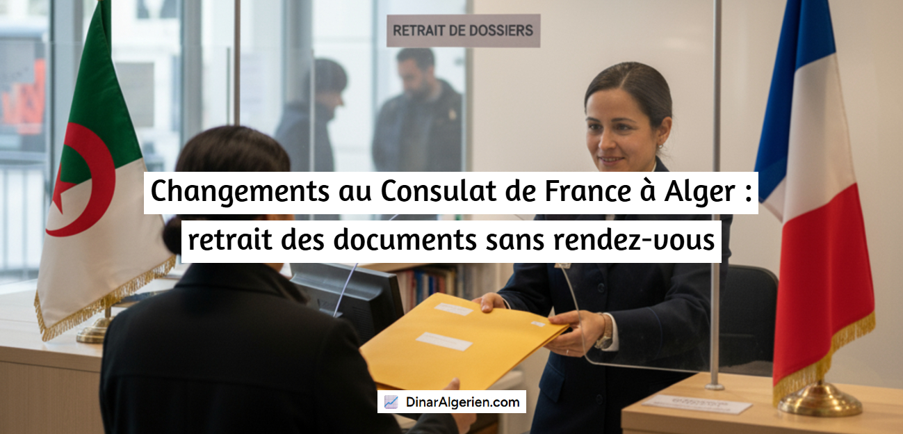 Changements au Consulat de France à Alger : retrait des documents sans rendez-vous